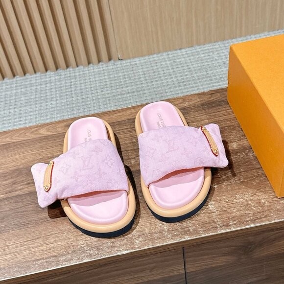 Louis Vuitton Fur-Lined Slippers - Unworn